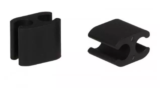 Клипса крепежная Elvedes, для крепления оплетки/гидролинии к раме, 4.1 мм/5.0 мм, ПВХ, 50 штук, черный, ELV2020103