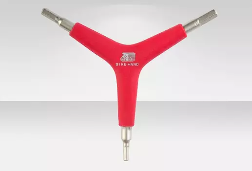 Ключ BIKEHAND YC-356YA, "Y"-типа, 4х5х6 мм., красно-серебристый, 6-150356