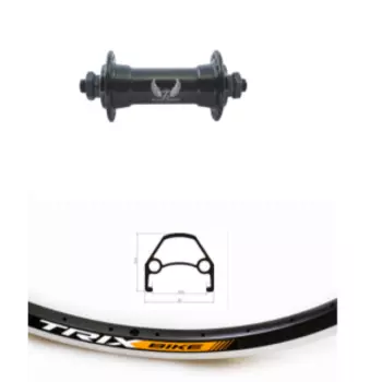 Колесо велосипедное TRIX 24", переднее, D23-24-black-13429