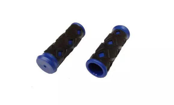 Грипсы велосипедные TRIX, резиновые, для детских велосипедов, 95 мм, черно-синие, HL-G48 black/blue