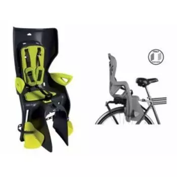 Детское велокресло BELLELLI Summer Clamp Hi-Viz, на багажник, черный/желтый, до 22кг, 01SMM0027