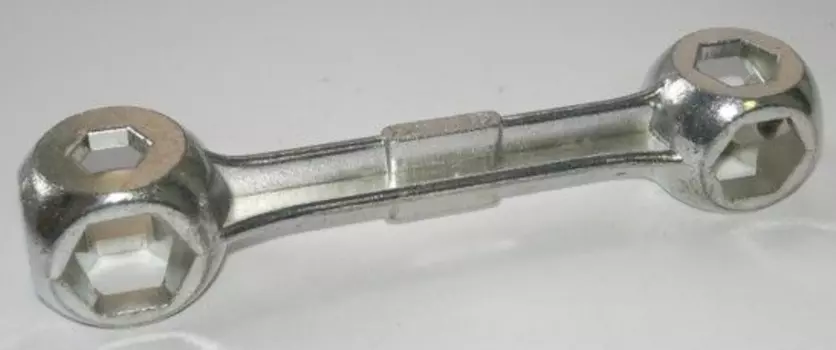 Ключ "косточка" BIKE HAND, гаечный, с прорезями от 6 мм до15 мм, YC-106C