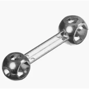 Ключ "косточка" KENLI, 10 размеров 6-15мм, цинковый сплав, KL-9721