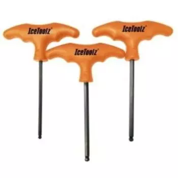 Ключ шестигранный 70TA IceToolz, тройной 4/5/6мм T Type Hex Key Set, набор 3шт, 6-800198