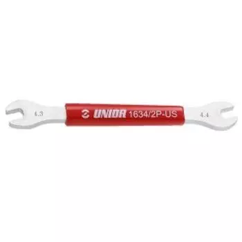 Ключ спицевой UNIOR, Shimano 4,3 и 4,4 мм, красный, 1634/2P-US