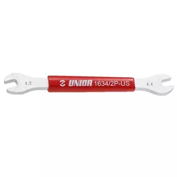 Ключ спицевой UNIOR, Shimano 4,3 и 4,4 мм, красный, 1634/2P-US