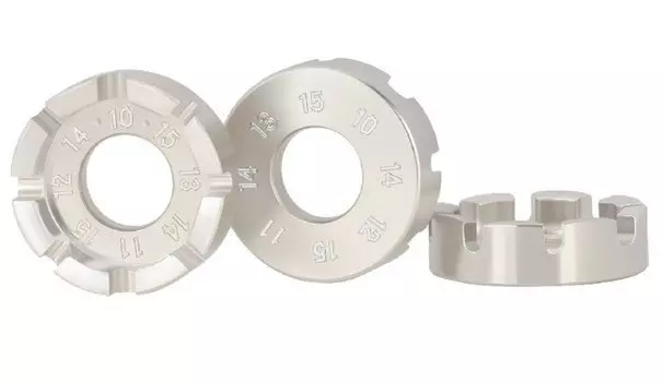 Ключ TOOPRE "О" -образный, для ниппелей спиц 10G-15G, cтальной, серебристый, TL-8-groove S W