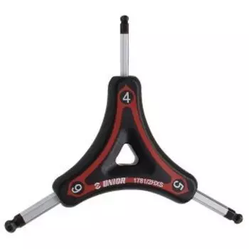 Ключ трехсторонний шестигранный UNIOR, с закругленным жалом 4х5х6, красный, 1781/2HXS-US