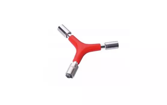 Ключ TRIX, "Y"-образный, торцевые головки 11/13/14мм, серебристо-красный, TL-TX-734-A-SLR