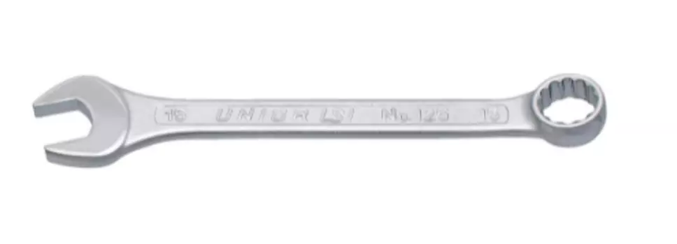 Ключ UNIOR комбинированный короткий (полированная головка), 10, 120/1