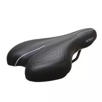 Седло велосипедное HORST, с замком, 275X155 мм, черное, 09-200803