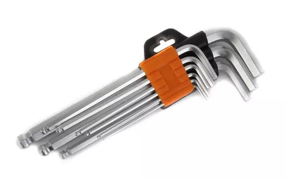 Ключи TRIX шестигранные в наборе 1.5/2/2.5/3/4/5/6/8/10мм. KL-9705A