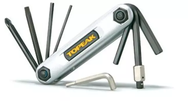 Мультитул TOPEAK X-Tool, 10 Function Folding Tool, 10 функций, в чехле, серебристый TT2321S