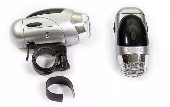 Фара велосипедная TRIX передняя, 4 диода, 4 режима, на руль, батареи ААА, JY-152