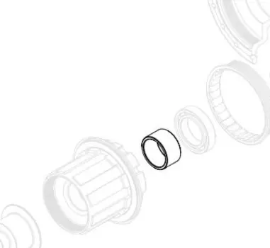 Кольцо проставочное на ось Stans NoTubes между барабаном и корпусом 3.30SS, 9.6мм, ZH0047