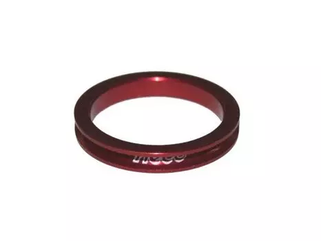 Кольцо проставочное NECO, 1-1/8"х10мм красное, алюминий, SPACER-R-1-1/8"-5MM