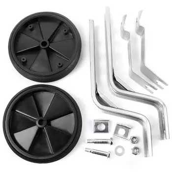 Приставные колеса Vinca Sport, стойки сталь, 12-20", колесо пластик, черные, пара, HRC 19 black