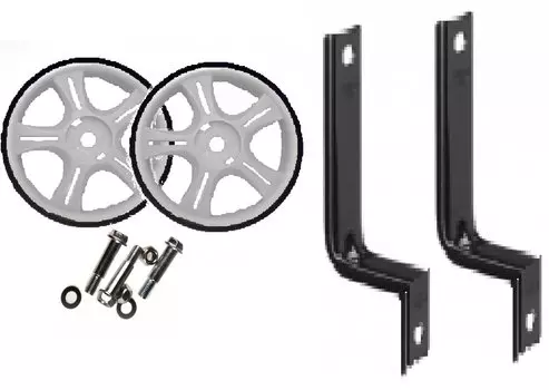 Приставные колеса Vinca HRS 16, стойки сталь на 16, колесо пластик, белые, пара.