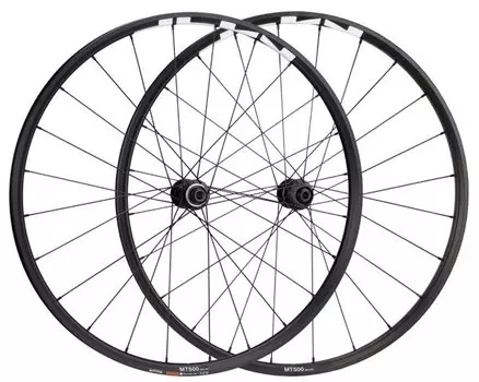 Колеса велосипедные Shimano MT-500, переднее и заднее 27.5'', Center Lock, черный, EWHMT500FRD7E