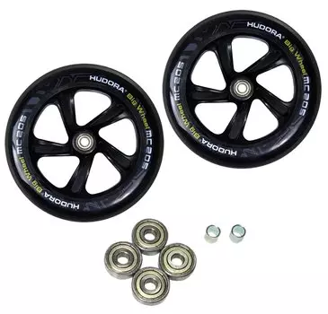 Колеса запасные для самоката HUDORA Big Wheel, 205 mm, черные, 14689