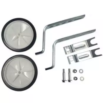 Колесики дополнительные TRIX, на детский велосипед, стойки 12-20", пластик-резина, черно-белые, WT-TX-06x1-22C-WH-CARD