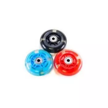 Колесо для детского самоката, 80мм, с подшипниками ABEC 7, заднее, светящееся, пластик, 80 мм, черное