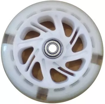 Колесо для самоката, с 2 подшипниками ABEC-7, d - 117мм, белое, SC 01 WH