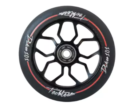 Колесо для трюкового самоката TechTeam Duker 101, 110 мм, алюминий, с подшипниками ABEC 9, красный, WheelD101red