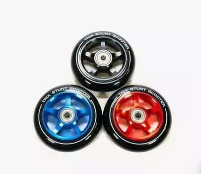 Колесо для трюкового самоката TRIX, 100мм, с подшипниками ABEC 9, алюминий, синее, 100 мм, синий
