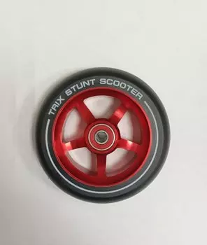 Колесо для трюкового самоката TRIX, 115x30мм, с подшипниками ABEC 9, алюминий, красный, 115MM-RD