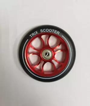 Колесо для трюкового самоката TRIX, 120x24мм, с подшипниками ABEC 9, алюминий, красный, 120MM-RD