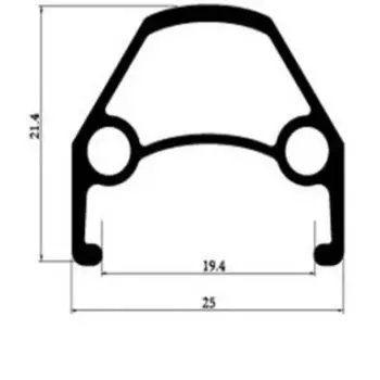 Колесо переднее 26" TRIX алюминиевый, двойной, 36H, фрезерованный, индикатор износа , 559х18/24,5х24,2мм, A/V , 4131