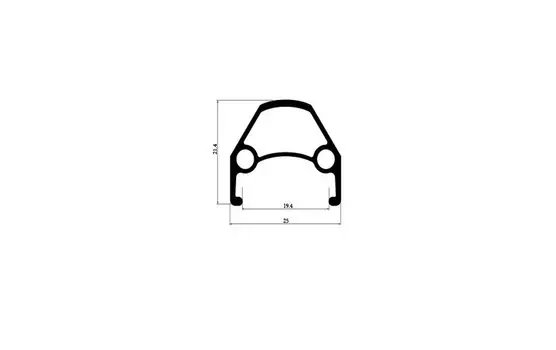 Колесо переднее 27,5" TRIX алюминиевый, двойной, 36H, фрезерованный, 584х19,4/25х21,4мм, A/V, анодированный, 14227