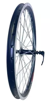 Колесо переднее TRIX 20", обод алюминиевый, двойной, 36H, 406х19,4/25х21,4мм, A/V, черный, D23-20-black-13622