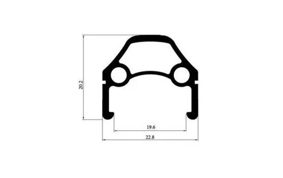 Колесо переднее TRIX 28-29" алюминиевый, двойной, 36H, фрезерованный, индикатор износа, 622х19,6/22,8х20,2мм, A/V, 11420