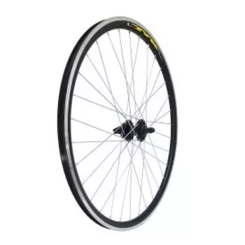 Колесо VELOOLIMP 24" переднее, обод двойной, алюмини, б/пист. чёрный, втулка стальная , под диск 6 отв. чёрная, ZVO24109