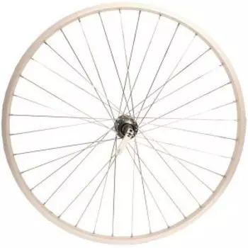 Колесо VELOOLIMP, 26", заднее, обод одинарный, алюминий, втулка стальная, эксцентрик, серебристый, ZVK00005