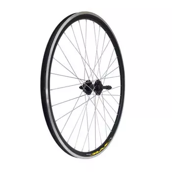 Колесо VELOOLIMP 28" заднее, обод двойной алюм. б/пист. чёрный, втулка стальная , под диск 6 отв.,на гайках, ZVO22509