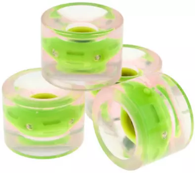 Колесо Vinca Sport для круизеров и лонгбордов, светящееся, 60*45 мм, 78А, лайм, DW 02 lime Led