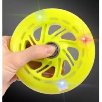 Колесо Vinca Sport для самоката, полиуретан, ABEC 7, со светодиодами, 116*23мм, лаймовый, SC 116 lime light