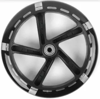 Колесо Vinca Sport для самоката, полиуретан, ABEC 7, светодиоды,.200*30мм, черное, SC 200 black light