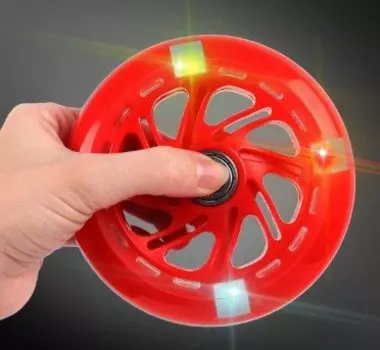 Колесо Vinca Sport для самоката, полиуретан, ABEC 7, со светодиодами, 116*23мм, красное, SC 116 red light