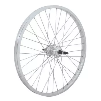 Колесо в сборе CNSPO 20" заднее 36отв., алюм. двойной фрезерованный черный обод, втулка 135мм, под трещотку, 00-190180