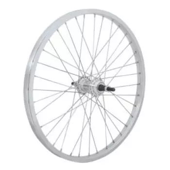 Колесо в сборе CNSPO 20" заднее 36отв., алюм. двойной фрезерованный черный обод, втулка 135мм, под трещотку, 00-190180