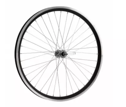 Колесо в сборе Stels Navigator, 26", переднее, черный, QR, ободные, 32 Weinmamm ZAC, Авто (AV), LU046912