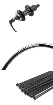 Колесо велосипедное, 26", обод ALEXRIMS, втулка NOVATEC, под дисковый тормоз, под кассету, черный, DН19-(F/V)-26", 9963