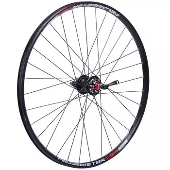 Колесо велосипедное, 26", заднее, под дисковый тормоз, QR, 32Н, втулка SF B39F, Х95052