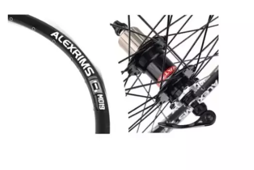 Колесо велосипедное ALEXRIMS DM-19, 26", заднее, алюминиевая втулка NOVATEC, дисковая, под кассету, УТ00019452