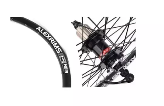 Колесо велосипедное ALEXRIMS DM-19, 27,5" заднее, алюминиевая втулка NOVATEC на промподшипниках, дисковая, УТ00019460