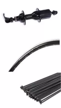 Колесо велосипедное HOGGER (Weinmann), заднее, 27,5", под кассету, под ободной тормоз, чёрный, HL20DF-A_11271